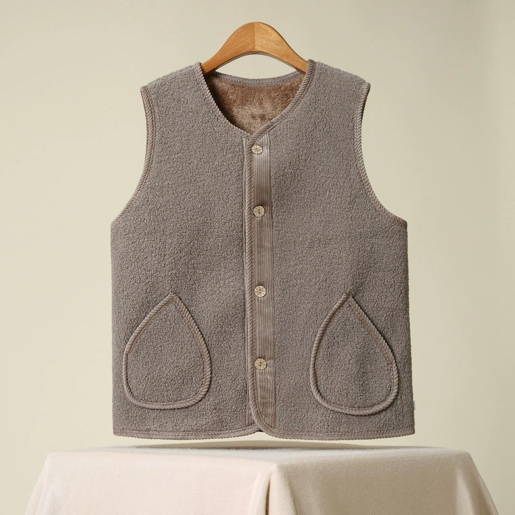 Autumn and Winter Plush Lamb Wool Women's Versatile Fashion Vest
