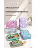 Kids' Double Buckle Cartoon Bento Lunch Box - Microwaveable, Portable, Large Capacity