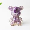 Crystal Resin Bear Sitting Figurine For Home Office Decor Gift For Friends