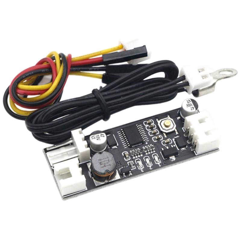 

Single DC12V 0.8A PWM 2-3 Wire Fan Temperature Control Speed Controller Chassis Computer Noiseor PC CPU Coolers Fan 1