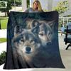 Art Fantasy Wolf Soft Plush Sofa Bed Throwing Cartoon Picnic Blankets Modern Flannel Blanket Gedruckt Bettdecke Geschenk Gift