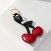 Novelties Rustic Leather Cherry Key Chain Fashion Leading Men and Women Car Bag Key Ring Pendant Jewelry Gift
