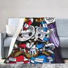The Cupheads Devil Flannel Blankets Anime Game Awesome Throw Blankets for Bed Sofa Couch 125*100cm Plush Thin Quilt,