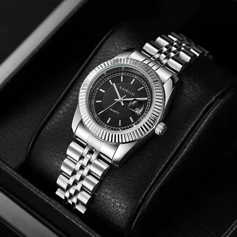 Casaro Damenarmbanduhr Kalender Stahlarmband Damenarmbanduhr Mechanische Business-Uhr Automatische Wasserdichte Legierung Quarz-Uhr Diamant