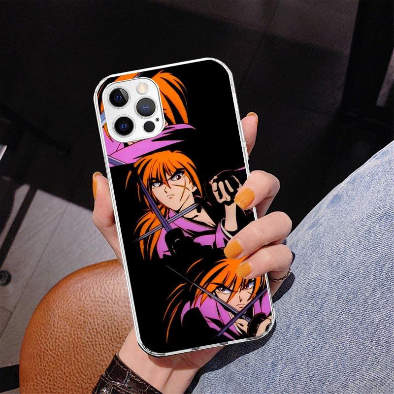 Rurouni Kenshin Anime Handyhülle Für iPhone 17 Air 16 Pro Max 16E 15 + 14 Plus 11 12 13 Mini 7 8 SE Geschenk Druckabdeckung Fundas 17 A