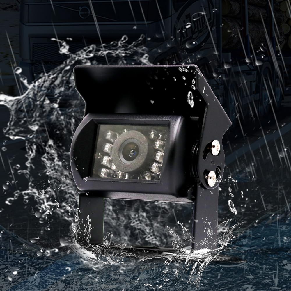 OBEST LED Camera 20M Compatible with Heavy 7-inch Monitor, 12V/24V Set, Cable, Cars, Trucks, Buses, Equipment, etc.