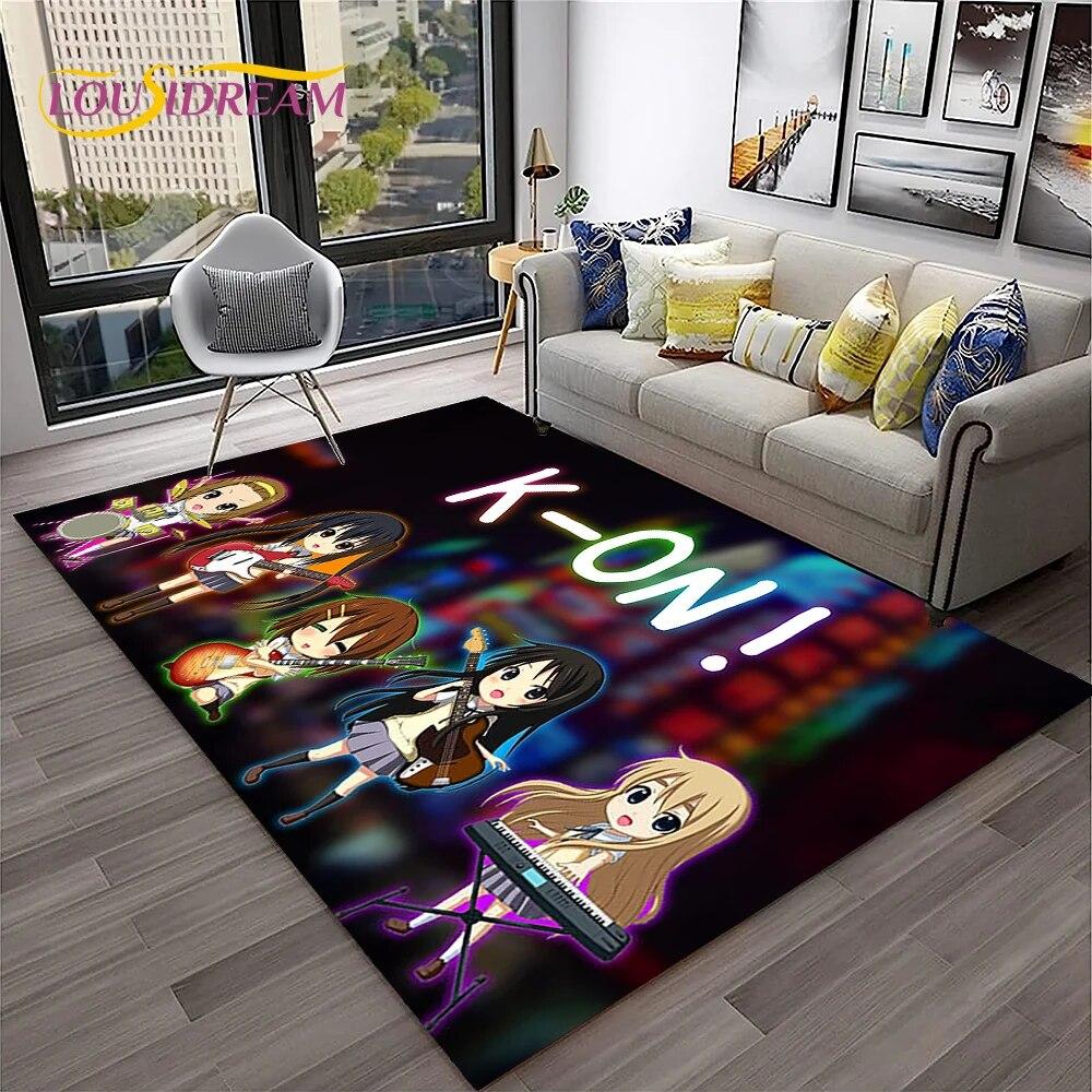 Cute Lolita K-ON Kawaii Girls Cartoon Carpet Rug for Home Living Room Bedroom Sofa Doormat Decor,kid Area Rug Non-slip Floor Mat