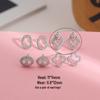 Copper Plated Gold & 925 Silver Geometric Earrings with Zirconium Four-Leaf Clover Design