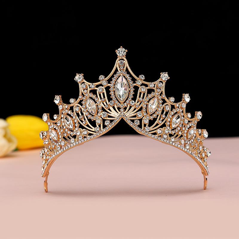 Children's Crown Hair Accessories  Cute Princesses Girls  Water Diamond King Crown Hair Bands Birthday Gifts for Girls Baby Headbands and Headwear