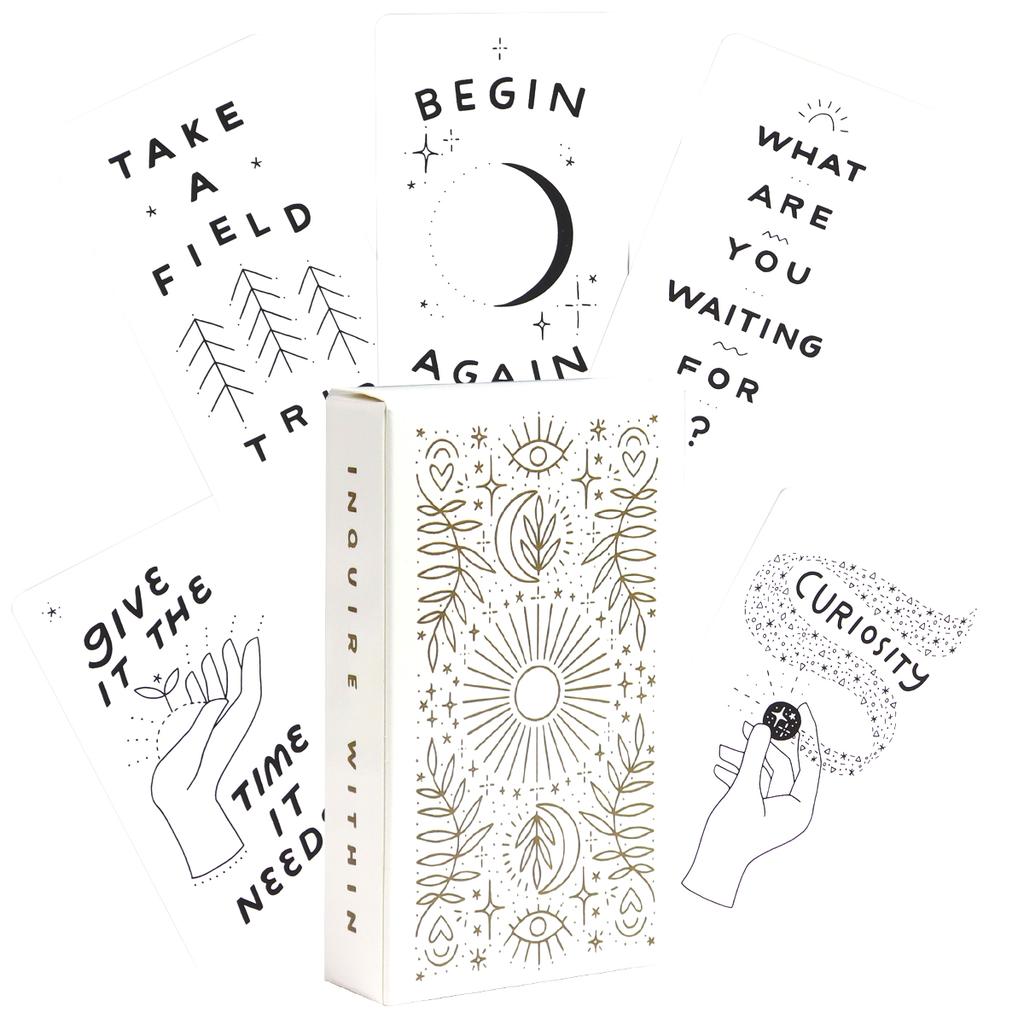 Inquire Within Deck 10.3*6cm 60 Hand Illustrated Oracle Cards To Inspire Inner Wisdom, Growth & Connectedness