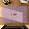 Hello Welcome Mat Simple Design Doormat Machine Washable Entrance Carpet Non-Slip Soft Decorative Door Mat