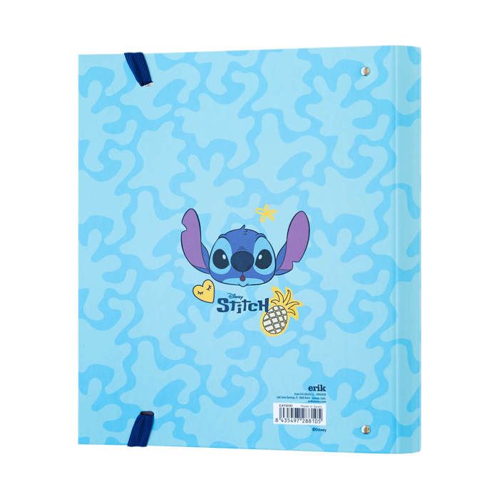Classeur A4 - Disney - Stitch Tropical - 4 anneaux - Élastique - 32x27,5 cm