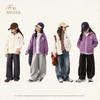 LUSON Girls' Double-Sided Fleece Hooded Jacket
