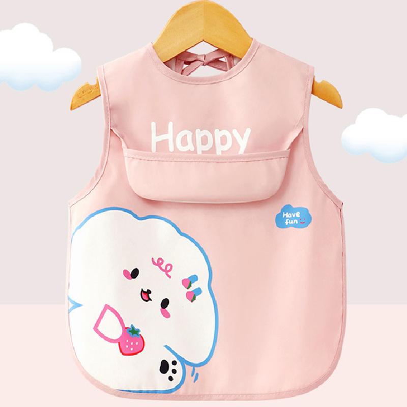 Baby Smock Bibs Waterproof Long Sleeve Eating Feeding Art Apron Newborn Toddler Burp Cloths Fit 0-3 Years