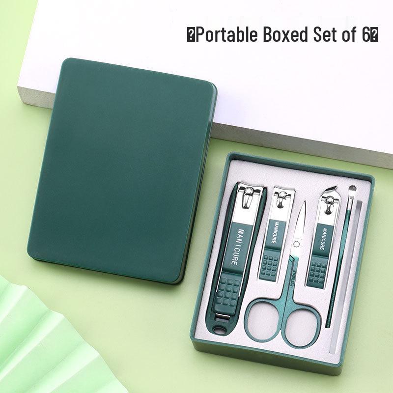 Nail Clipper Set: Home Use Clipper, Anti-Splatter Clippers, Angled Scissors, Foot Care Tools