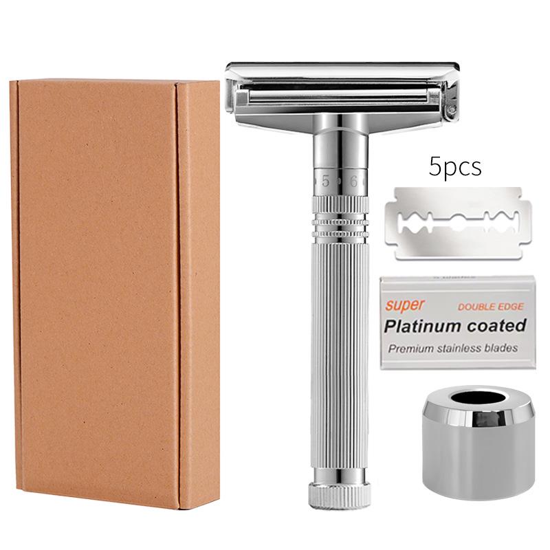 Retro 6-Speed Adjustable Manual Razor & Beard Shaver