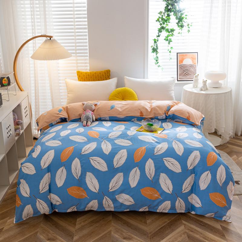 Kawaii Cartoon Bear Duvet Cover Cotton Girly Style Pattern Bedding Soft Skin-friendly Breathable Comforter Cover for Kids Girls