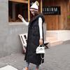 Over-knee cotton vest women's loose autumn and winter new large size down cotton outer wear vest vest trendy coat