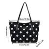 Handheld Polyester Women Tote Bag Large Capacity Casual Shopping Handbag Polka Dot Shoulder Bag Shopping Outing