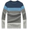 Spring And Autumn New Striped Men'S Pullover Trendy Round Neck Sweater With Thin Long Sleeves At The Base