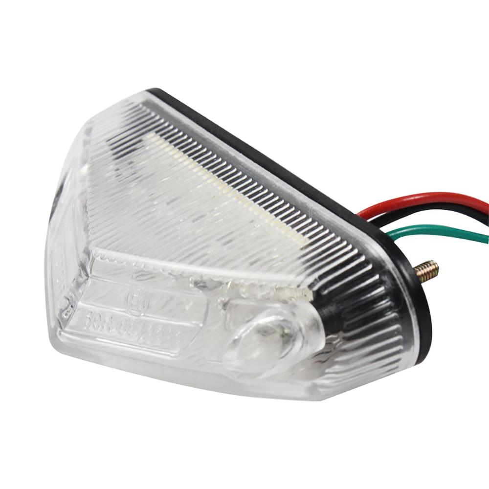 1pc Universal 12V Motorcycle Tail Light License Plate Lamp Brake Stop Lights For Scooters Mopeds Motocross Dirt Bike Accessories