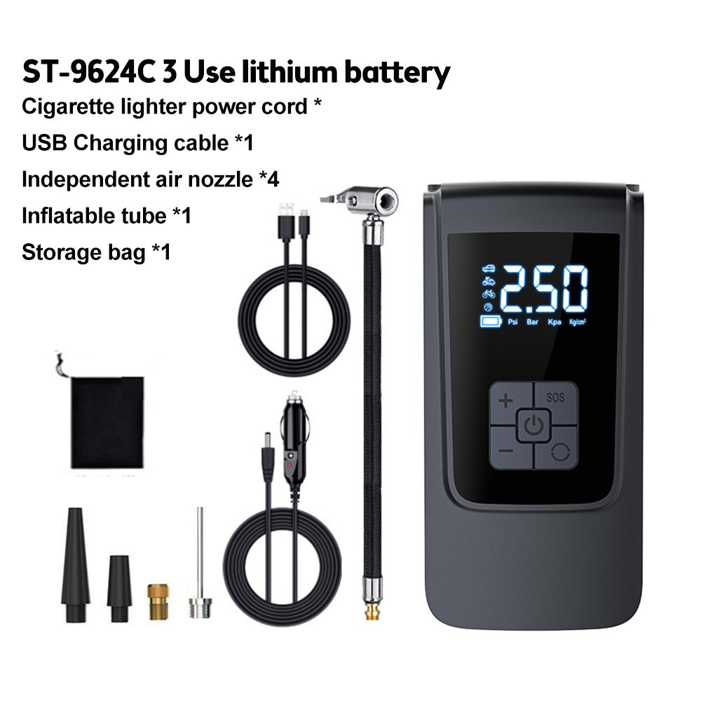 Tire Inflatable Pump 150PSI LED Digital Air Pump Portable Car Wireless Pump Air Compressor For Car Motorcycles Bicycles