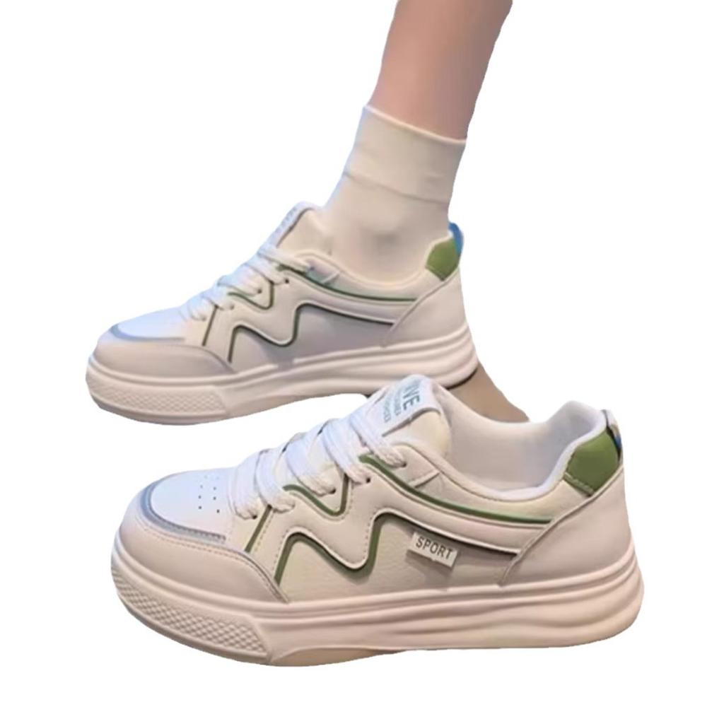 Women's Board Shoes Fashionable Color-blocking Sports Style Small White Shoes College Style Fashionable Women's Shoes Trendy Breathable Korean