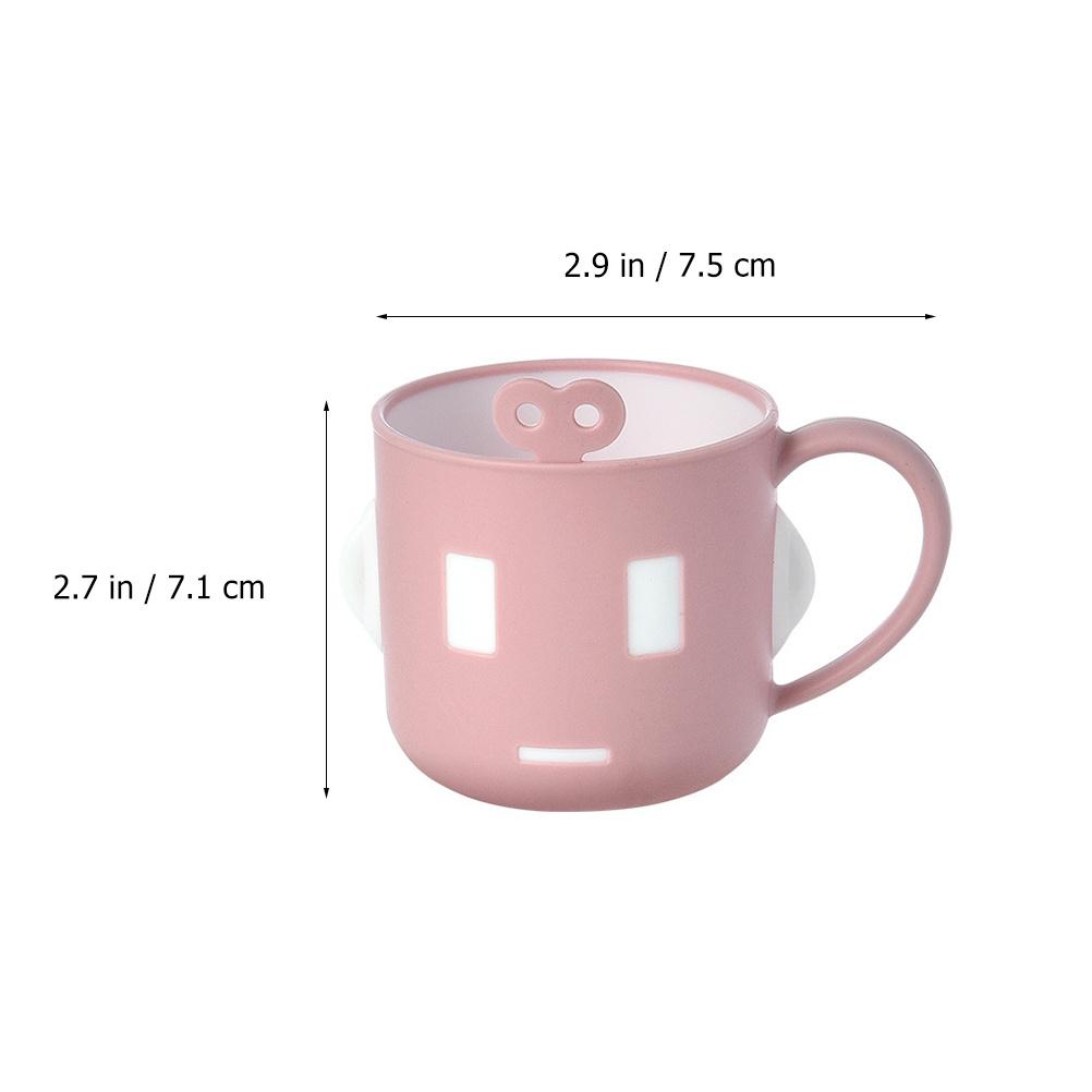 2Pcs Kids Cartoon Toothbrush Cups Antiscald Thickened PP Silicone Material Wash Mouthwash Cup Nonfaded Deformresistant