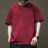 American Style Heavyweight Cotton Short Sleeved T-shirt for Men, Loose Fitting Shirt for Men, Round Neck T-shirt for Men,