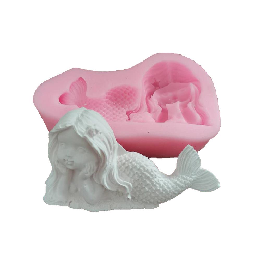 1PCS Mermaid Tail Fondant Mold Silicone Mold Chocolate Candy Molds Sea Kitchen Baking Tools Decorating Baking Tools 45a