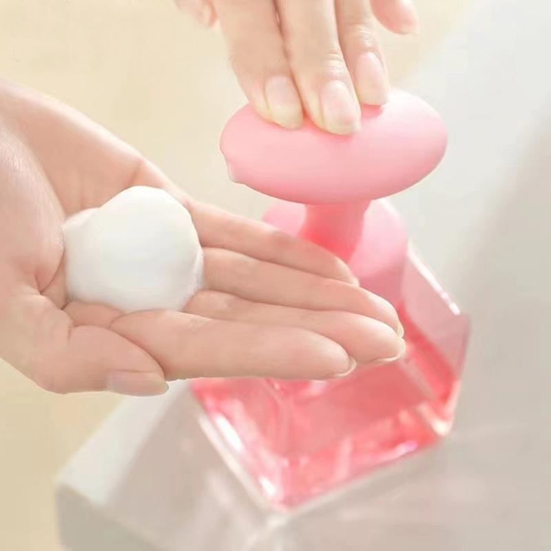 Botella Transparente Cuadrada de 250 ml Jabón Líquido Mousse Batida Puntos Embotellado Champú Loción Gel de Ducha Botellas con Bomba Para Dispensador de Jabón