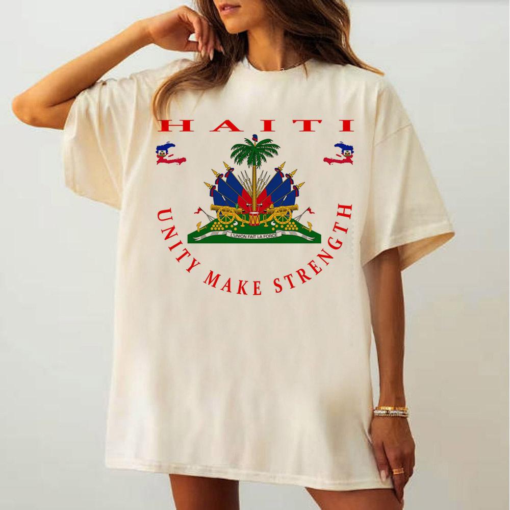 

Haiti t shirt teen Grunge hip hop Comfortable Retro Breathable Vintage shirt Trendy Comfortable harajuku Punk Pastel anime 4XL
