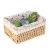 Rustic Style Cosmetics Storage Box Save Space Snacks Fruit Basket Weaving  Storage Tray  Bread