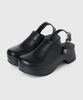 Kissa Roundy Buckle Clogs Black M601306