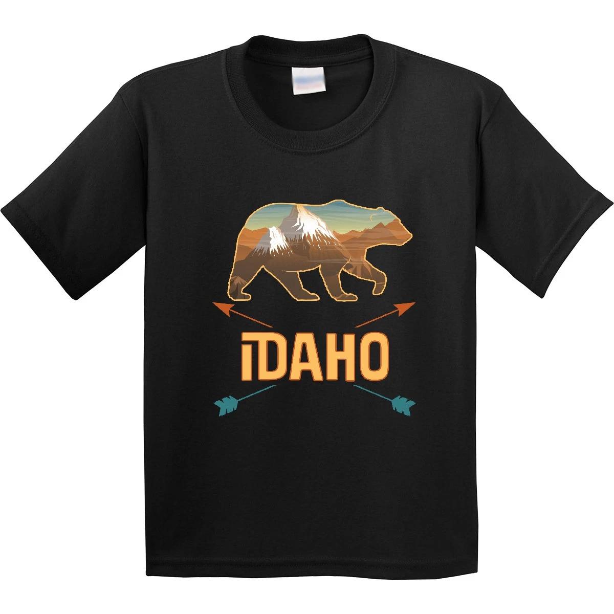 Inktastic Idaho Vacation Bear Silhouette Youth T-Shirt Tribal Travel Summer Tee 130