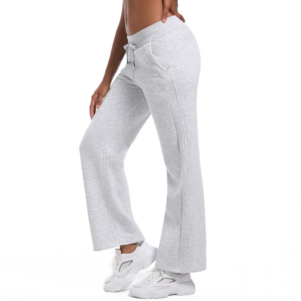 New Drawstring Sports Micro-pull Pants Autumn and Winter Velvet Thermal Casual Sweatpants Outdoor Training Fitness Running Pants