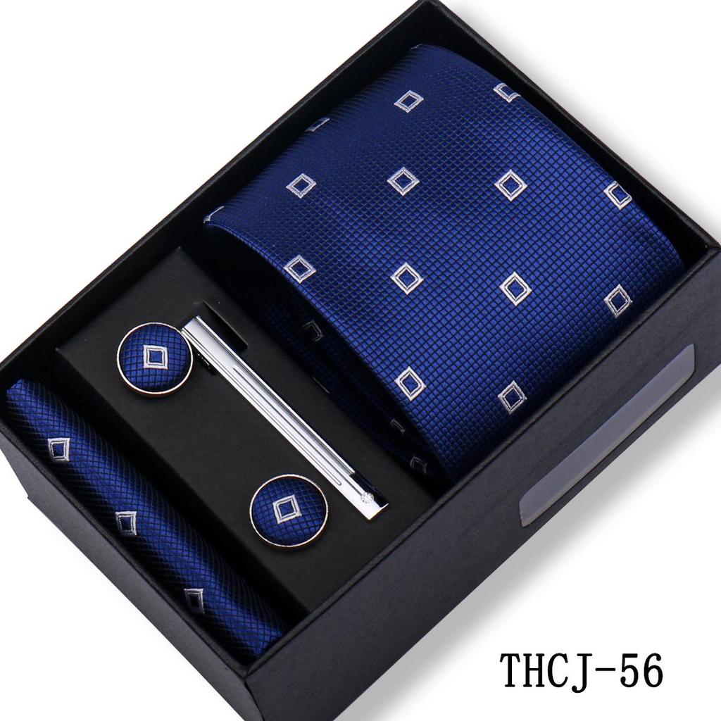Men's 4-Piece Tie Gift Set for Business, Wedding, and Formal Wear.
