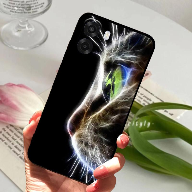 For Oppo A6X Case Fashion Lion Wolf Silicone Soft TPU Back Cover For Oppo A 6 X OPPOA6x 4G 5G Camera Protective Shell CPH2783