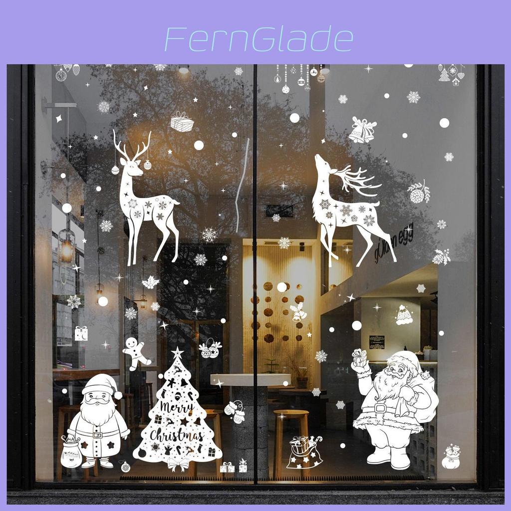 Christmas Window Decals With Snowflakes And Reindeer Pvc Sticker Set For Holiday Decor