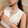 Baroque Diamond Imitation Pearl Flower Water Drop Multi-layer Necklace Temperament Necklace