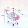 1:48 Mini Supermarkt Einkaufswagen Wagen Desktop Modell Kinderspielzeug Heimdekoration Miniatur