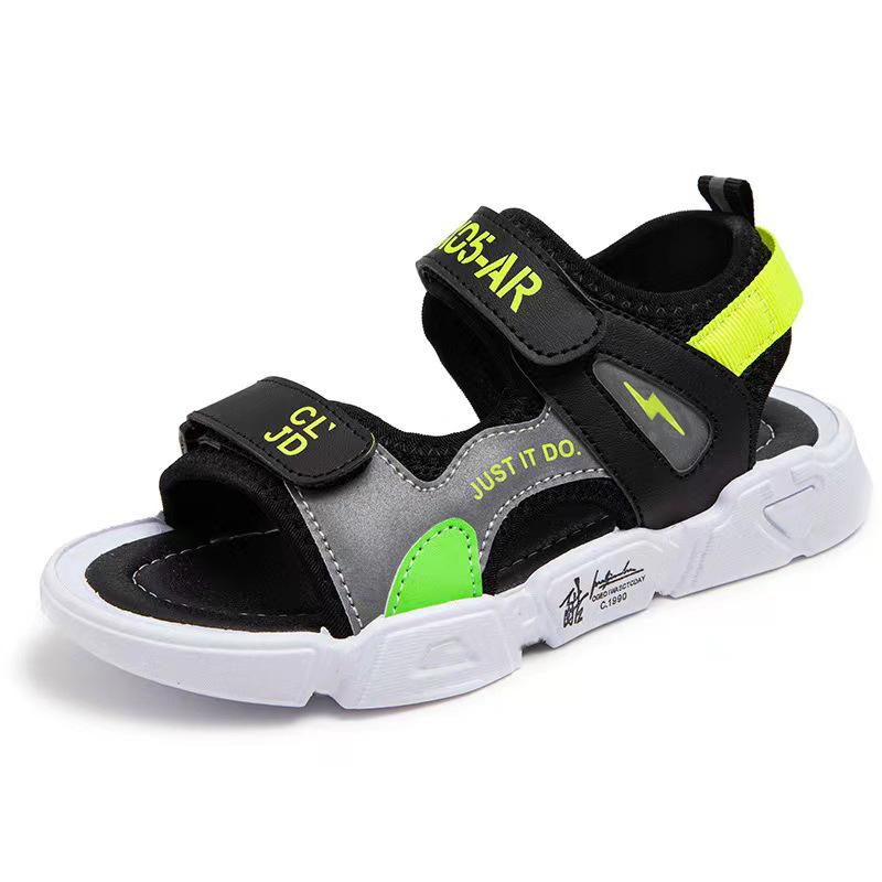 

Мальчиковые сандалии новая летняя обувь для детей среднего и старшего возраста нескользящая детская пляжная обувь для маленького мальчика девочки детская обувь 37 (inner length 24cm) чёрный