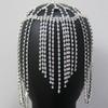 European And American Jewelry, Full Diamond Long Fringed Hair Chain, Exaggerated Forehead Chain Rhinestone Headband Women'S Hair Chain