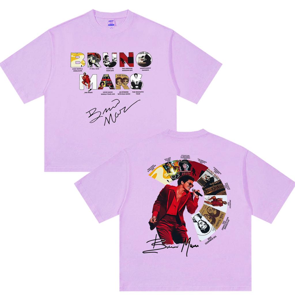 Bruno Mars The RoUnisextic Tour 2026 Fans Graphic T Shirts Unisexs Hip Hop Limited Fashion Cotton Short Sleeve Tshirt Y2k Streetwear