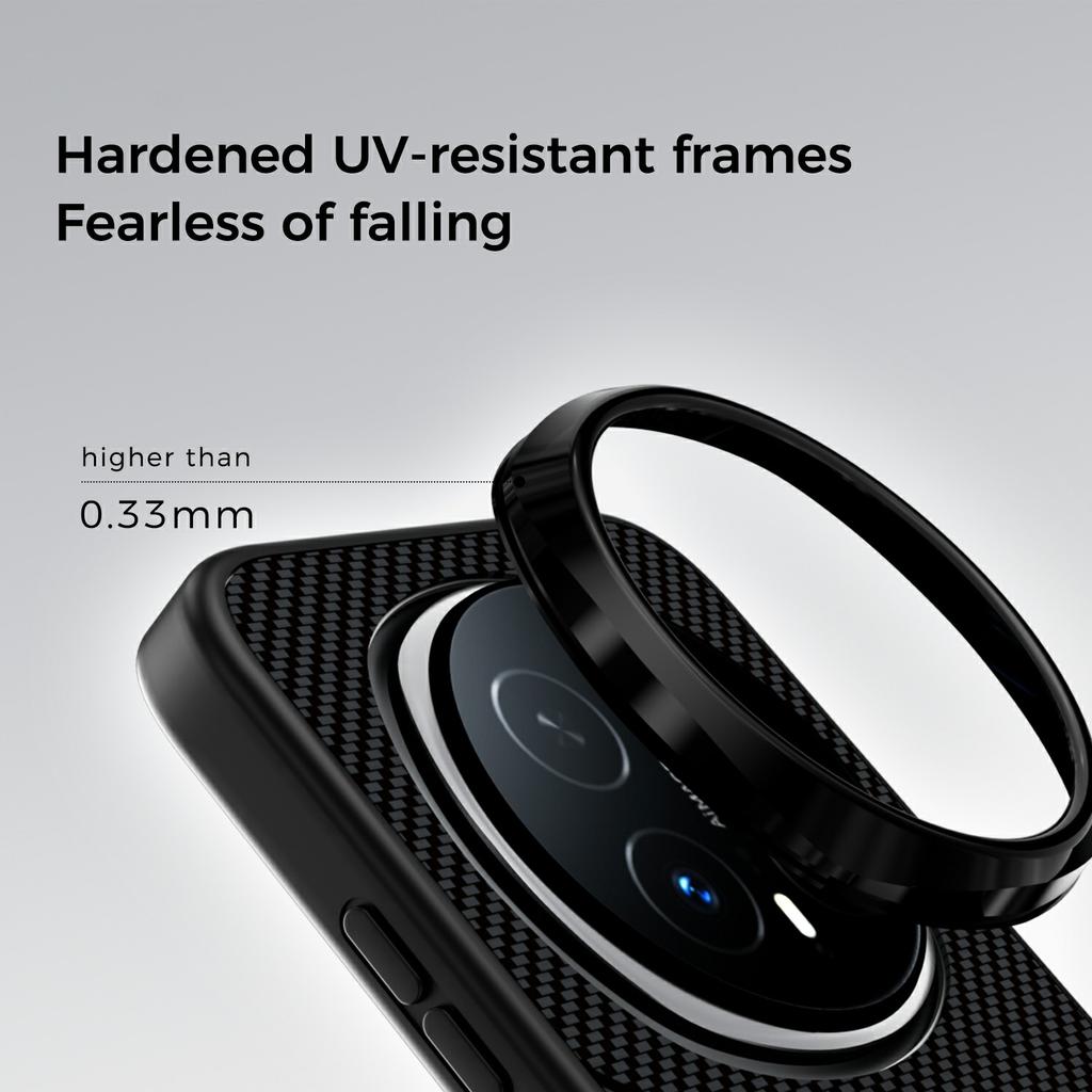 ABEEL CF-Lyocell Serie Für Honor Magic8 Pro 5G Magnetische Hülle Mikrofaser + PC + E-TPU Handyhülle