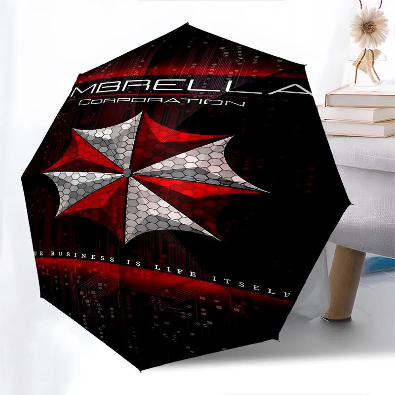 1pc Umbrella Corporation Portable Fold- Design, 8 Ribs, Reliable Performance, with Automatic Open/close10211