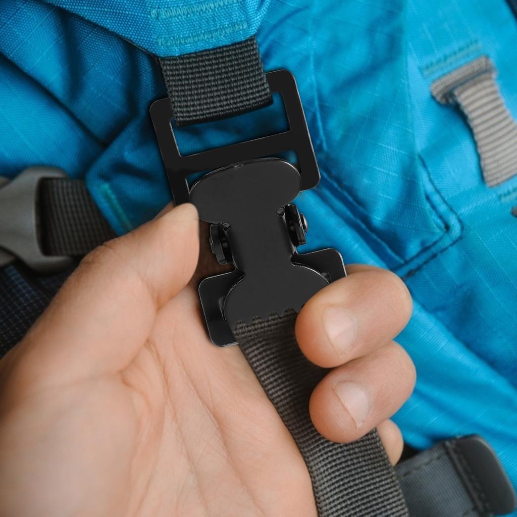 5Pcs Black Thickened 2Mm Reinforced Medical Clamp Webbing Buckles Quick Release Buckle Safety Buckle Garment Rivets Sewing