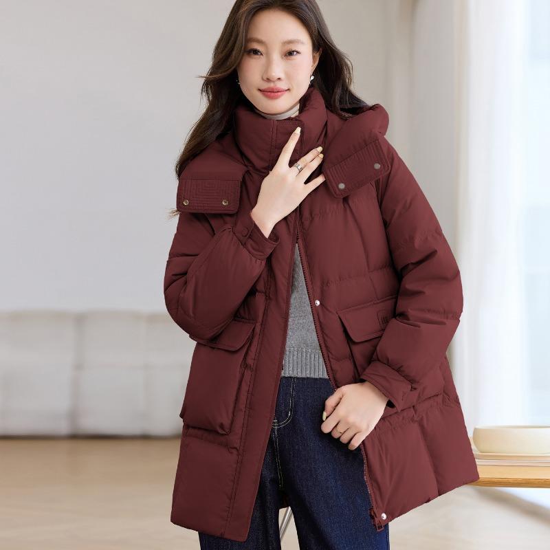 Hooded Cotton Clothes Women's Winter New Small Medium and Long Fashion Warm Loose Sports Cotton-padded Coat