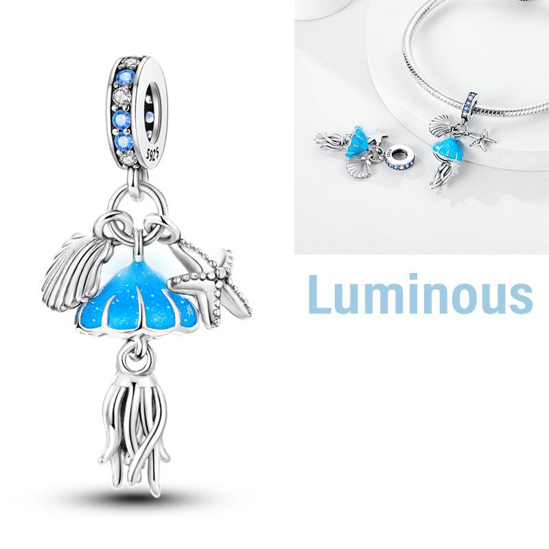 Copper Charms Summer Oceans Pendant Fit Original Pan Bracelet Making Woman Jewelry Diy