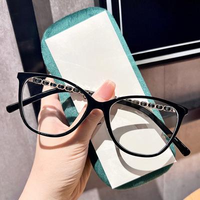 All-Match Katzenaugenbrille Damenbrillengestell für ungeschminktes Gesicht Hohes Gefühl Myopiebrille Herren Mode Blaulichtfilter Einfache Brille